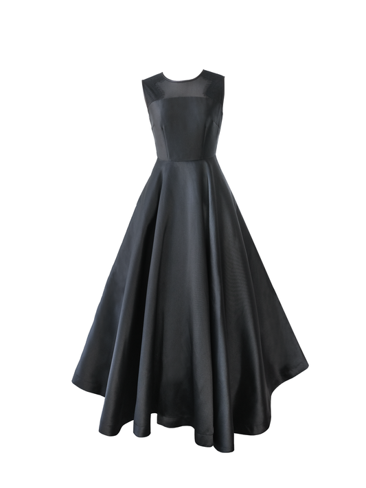 Mila A-line gown in black