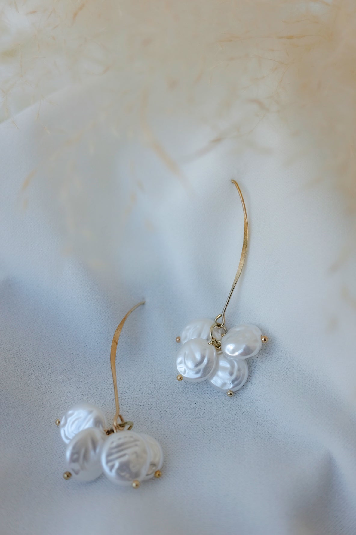 Pearly Drop Petals Earring